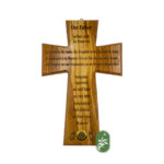 Cross with Jesus prayer and olive leaf